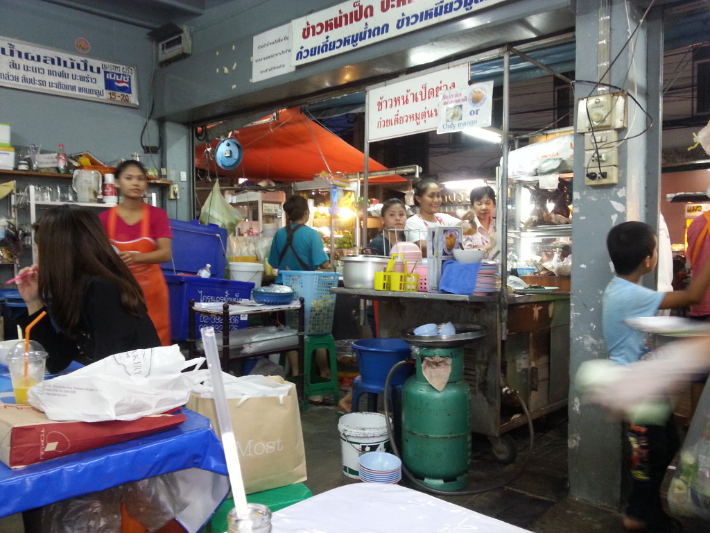 Inside view of one of the main seating areas looking onto Soi 38.