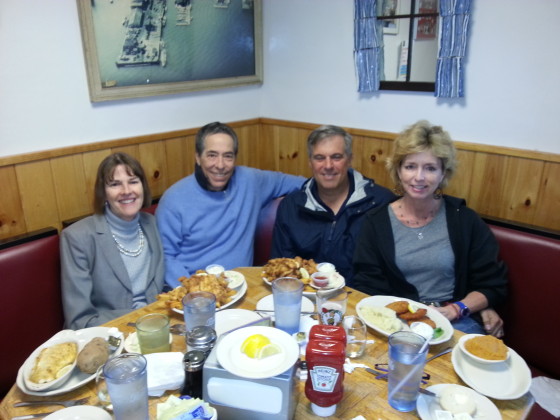 Vicki, Bob, Gabi and me at a restaurant in southern Maine last June.