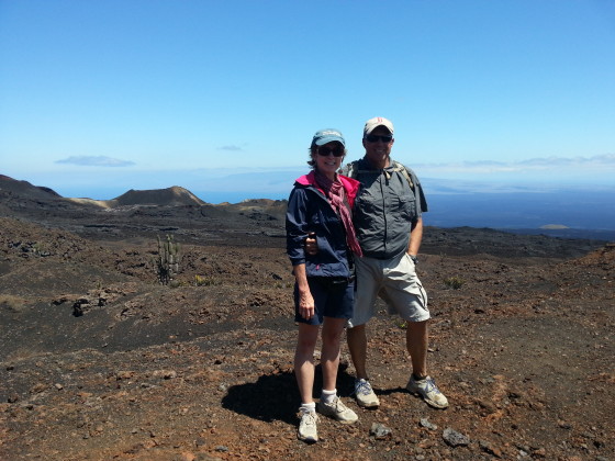 On the lava fields.