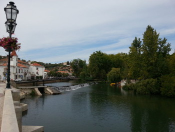Clear river waters dissect the gorgeous town of Tomar in northern Portugal, near where we're spending the next week.