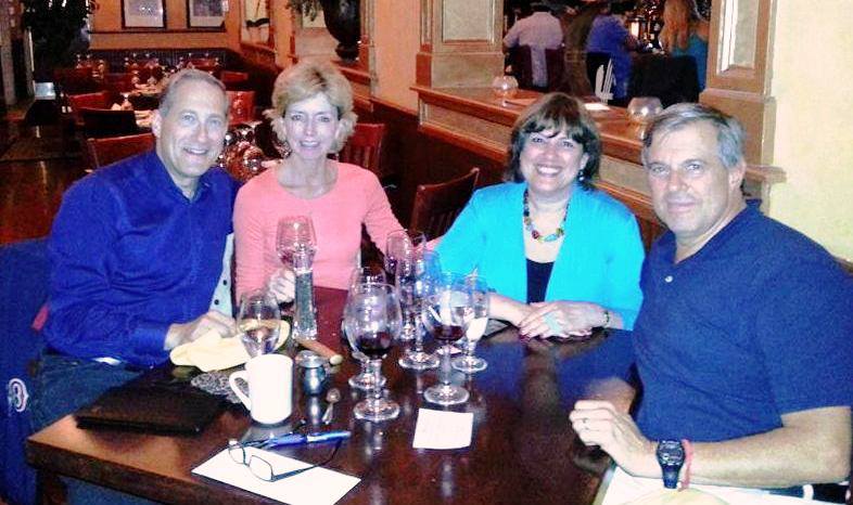 Dinner with the Jacksons a couple years ago during one of our visits to the US.