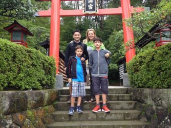 Rose, Anthony, Emile and Filou exploring the world.